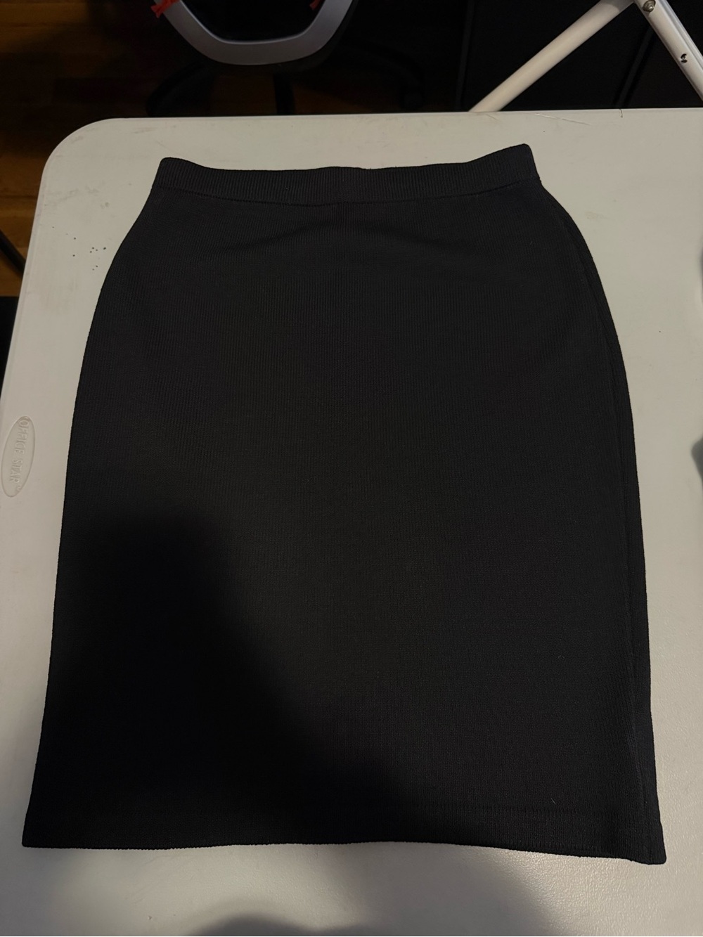 St. John Sleek Black Knit Pencil Skirt